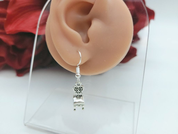 Stuhl Ohrringe silberfarben